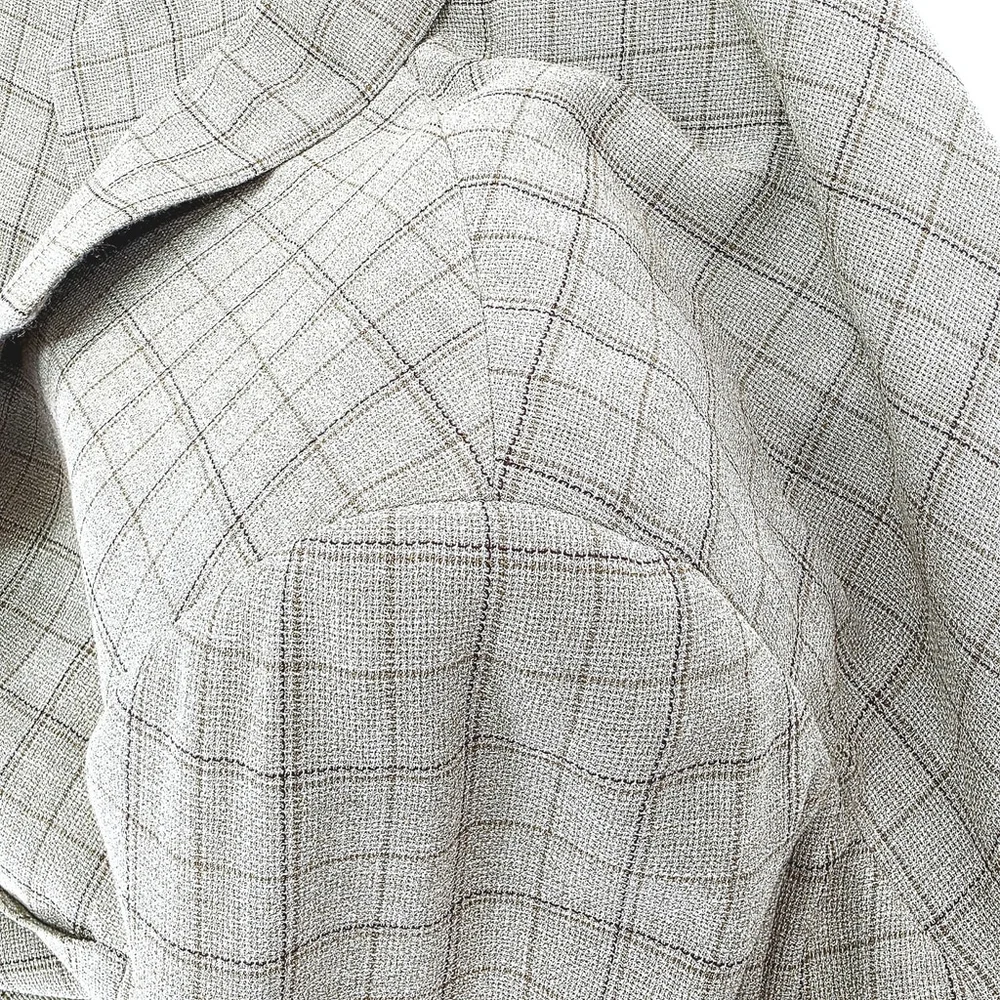 Quiet Luxury Canali Wool Blazer Mens 52L Tan Plaid Made in Italy Sport Coat - Picture 12 of 16